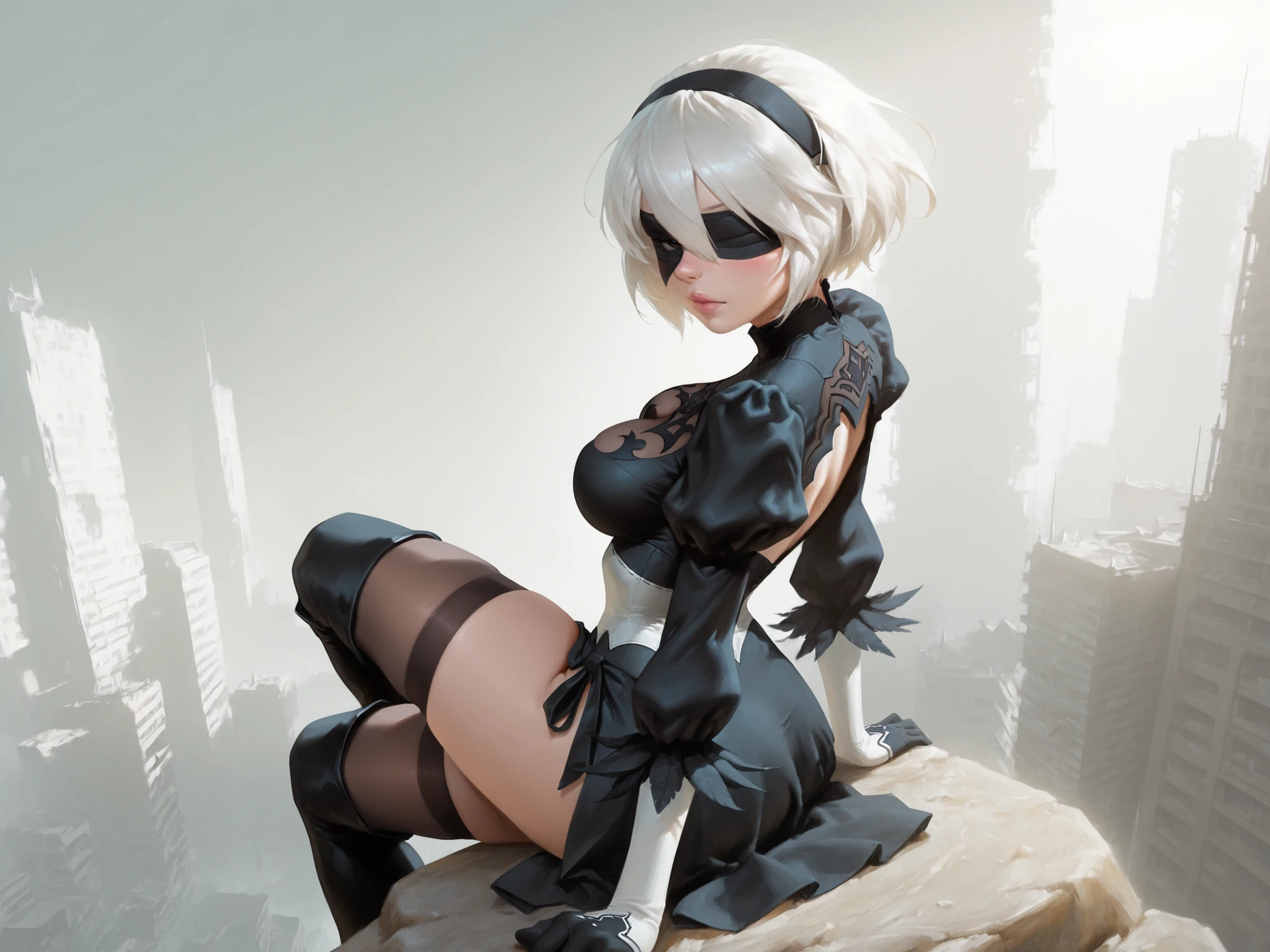 masterpiece, top-quality, Hi-Res, (((((Evil Fall))))),(((((((Creatureization))))))), (((((Parasitized))))),(((tentacle clothes))), (((Leotard))),(Hollow eyes), (((Colossal tits))), (((neck tie))), ((Enamel material)), ((Glossy material)), (((1girl in))), ((独奏)), (((Standing picture))),Remu(Re:Life in another world starting from scratch), Blue hair, white thighhig, (((short-hair))), blue eyess, Hair above one eye, ((frilld)), ((garter strap)),full-body view,deadpan