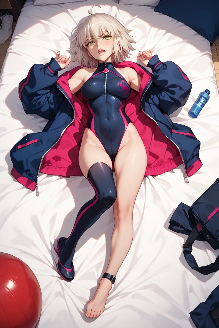 unity 8k wallpaper, anatomically correct, (((masterpiece))), (((best quality))), (((ultra detailed))), (((high-resolution))), ((super fine illustration)), ((Ultimate cutie)), extremely cute, round face, poolside, full body, (colorful competition swimsuit:1.3), age girl, wavy blond hair, (armpits), shiny sunshine, sunny light, summer, flower petal, smile, jav cover