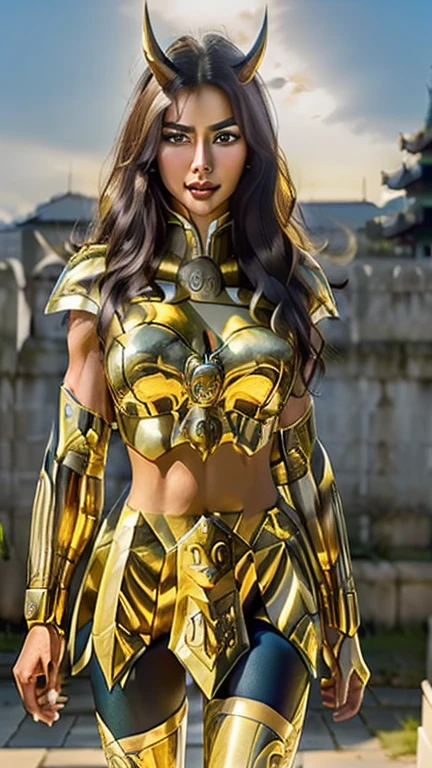 masterpiece,best quality,highres,1girl,yekaiwei,<lora:yekaiwei_chill_v3-02:0.8>,solo,(((medium hair))),armor,arm_shield,(looking at viewer),greece \(hetalia\),(gold armor),god_cloth,<lora:libra:0.8>,<lora:add_detail:1>,(((medium breasts))),yekaiwei,