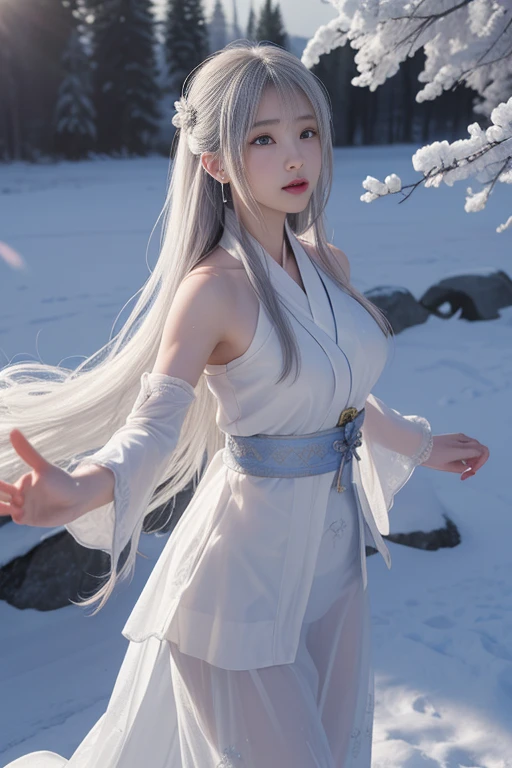 Big Tits,Big Ass,
Snow Woman (Yuki-onna)
• Costumes: Based on a pure white kimono、Silver embroidery with a snowflake motif.。The sleeves and hem are long、Creates the impression of snow fluttering with every step。The obi is made of a material that is as transparent as thin ice.、Gives an overall sense of transparency。
• Makeup: Whitens the skin、Highlight your eyes with blue eyeshadow。For lips, use pale blue or silver gloss for a cool look.。On the cheeks、Snowflake-like face paint。
