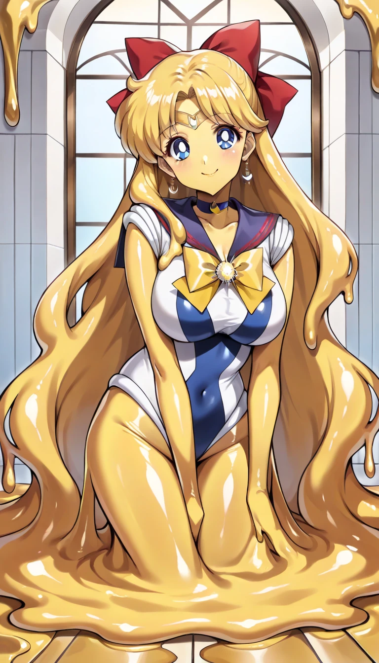 (High quality, 32k anime ultra HD, 1980s /(style/), retro art style, highly detailed, perfect anatomy, NSFW-14, uncensored), ((sailor moon, Tsukino Usagi, full nude)), 1 girl, solo, (blonde hair, short hair, twin tails, center parted bangs, hair blowing in the wind), (beautiful eye details), blue eyes, slightly open mouth, smiling, cowboy shot, (big breasts:1.3, realistic nipples, realistic areola), (hard breasts, beautiful breasts), slim waist:1.0, wide hips:1.2, big ass: 1.2,(pussy, realistic, super detailed),(lying down, legs spread, on back, on bed),looking at viewer,(bedroom background, big bed, dimly lit room, lamp light),(front view, below),core_9_up,score_8_up,score_7_up,score_6_up,