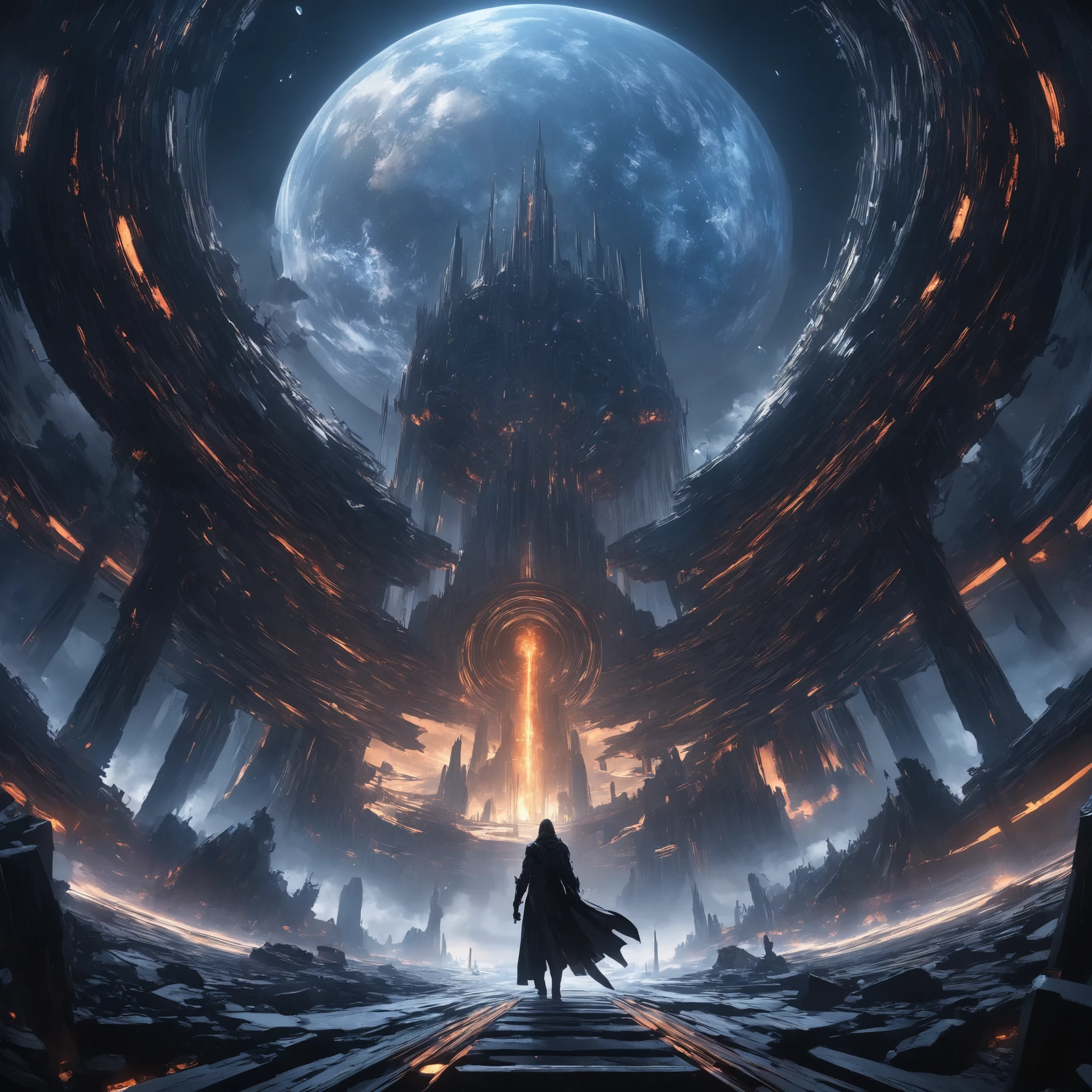 (Sci-fi, dark fantasy mixed, low glowing scene, \Written with an illumination pen\),
\theme;\Journey to the Underworld Built in Space, POV of the Traveling Dead,
BREAK (Left Hand with Only Bones, Holding a Clear, Blue Candle, The World After Death Appeared Right in Front of Me, Cosmic Chill Art),
amazing world,