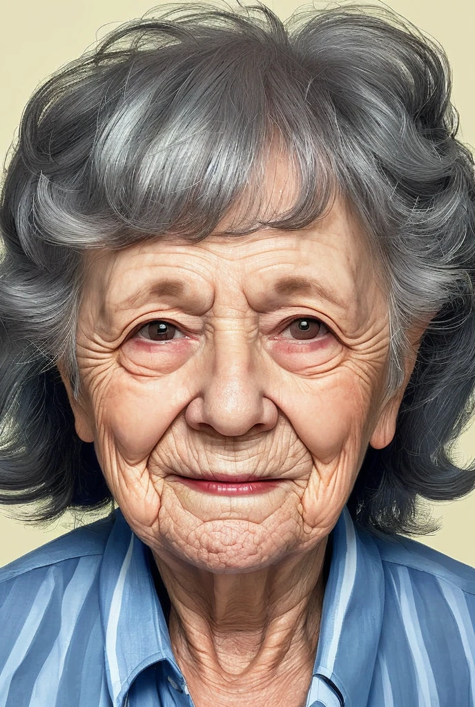 Create a middle-aged woman with a visible diaper.