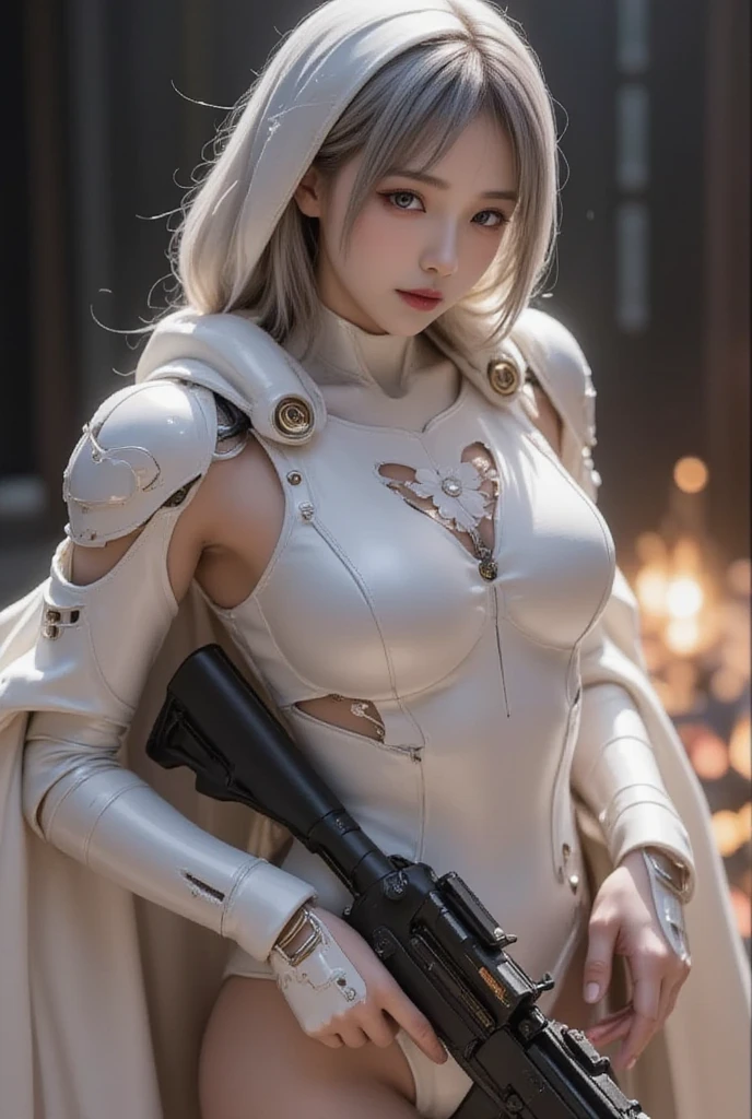 ,((Wearing a torn sheer costume of a superheroine)),(, No bra)), Wet crotch, Wet thighs, Beautiful girl with accentuated slender abs: 1.4, (((nipple tips protruding, areola is protruding, The shape of the pubic region is clearly visible)), sixpack abs: 1.4, Bust Botox, Photo, Sharpness, Unique 850 4, Koda850 k portrait camera, F1.6 shots, Ultra-realistic textures, Spectacular light textures, Cinestil 800 Fashion Mechanics, (futuristic sci-fi battle fashion: 1.1), (tied perfectly by chain), Restraint, Slaves, collars, ((wide prison with sunlight)), Dark fantasy, Realistic material details, extreme hight detail, Ultra-realistic materials ((Torn costume))), Wet, Cloudy, (Chained)), ((big emphasized by chains)), ((chains digging into crotch)), ( (Collar)), (, No bra), shredded costumes, broken golden shields and battle spears,, White combat gloves, Combat shoulder armor, Blood splattered on the face, Blood splattered, Realistic, (Bruises, Dirty, ripped clothing, skimpy clothing, Blood: 1.3), Torn Cape, Torn pantyhose, Long legs, ((iron pipe in the crotch)), Metallic shackles and fetters, ((chains hung from heaven)), Wet crotch is clearly visible, Swarovski's sword and the anatomy beneath his feet, (futuristic sci-fi battle fashion, Torn mesh stockings),