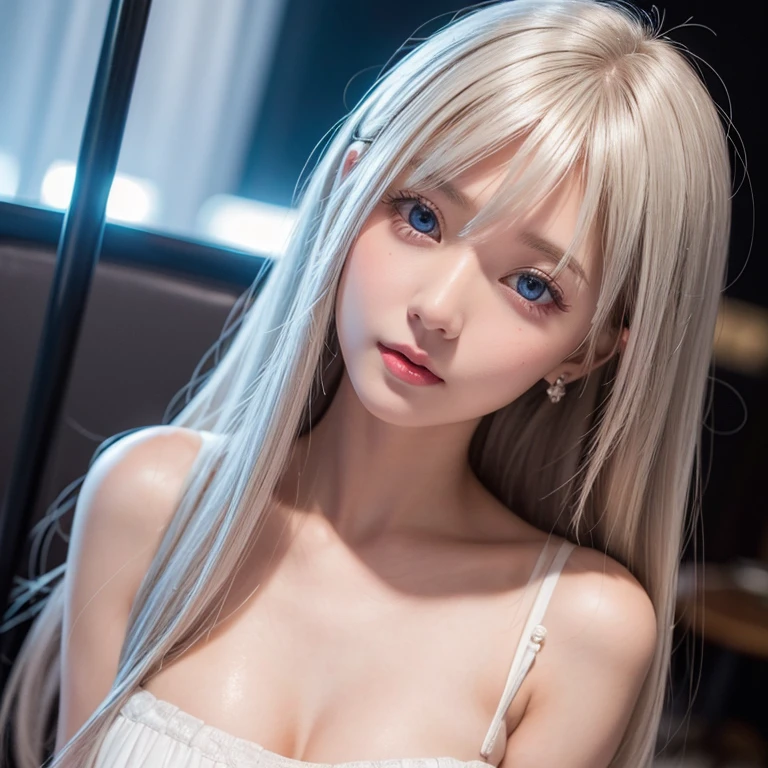 ((masterpiece:1.2、Highest quality、Tmasterpiece))、1 female、alone、classroom、Day、(Korean Idol:1.2)、(Are standing:1.4)、blonde、(Hime Hair:1.4)、Wavy Hair,Beautiful legs、((Completely naked:1.4))、(Beautiful white skin:1.4)、(Small breasts:1.5)、Hoop Earrings、lipstick、Ring Choker、blush、smile、Covered breasts、(Thick lips:1.2)、Detailed body、Very detailed絵画, Luminism、4K resolution、3D Rendering、Exquisitely crafted , Cinematic、Realistic、Hit definition、Abstract Beauty、Approaching perfection, Pure Form, Golden Ratio、Very detailed, Digital photography, Soft natural light, 50mm lens, F1.8 Vacancies、blush、Small face、(Tight waist:1.3),(albino:1.5),(anorexia:1.3),(Sickly:1.2),(Face close-up:1.4),(Short Bob:1.2),(Cabaret Club:1.2)、smile