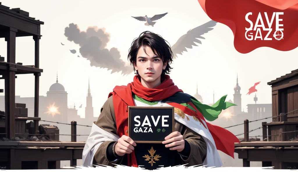 Change photo background with Italian location and Italian flag