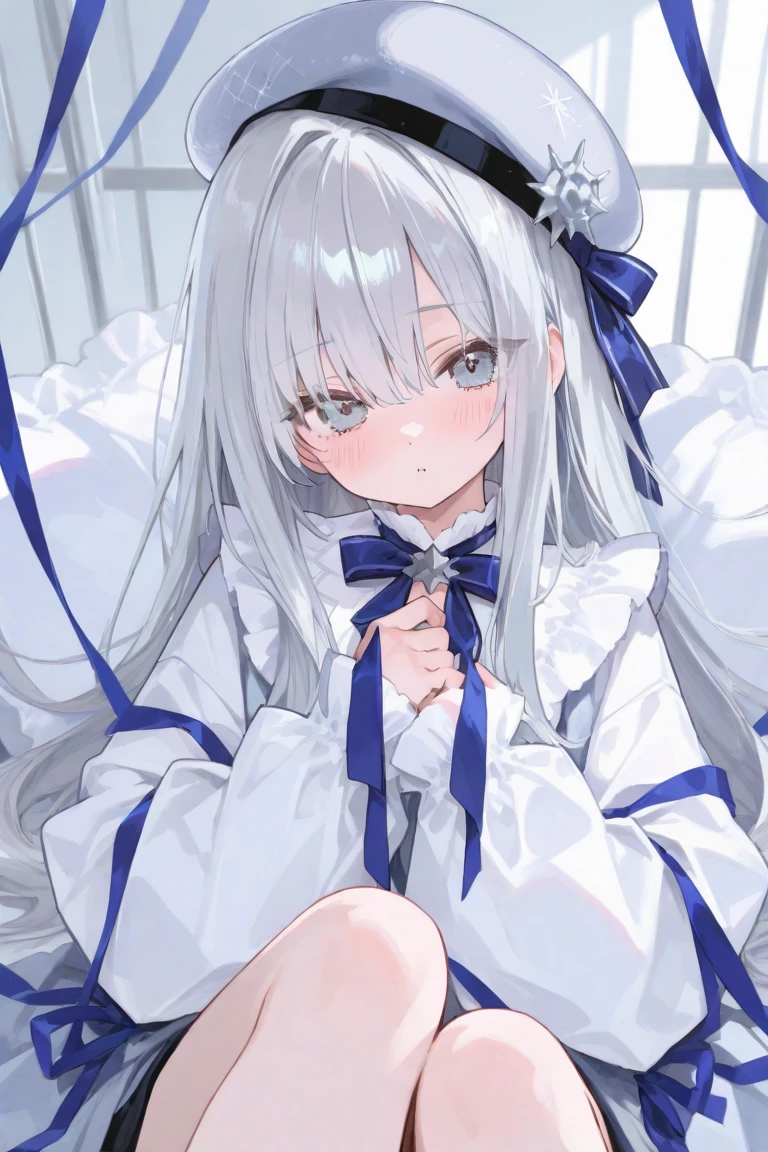 Masterpiece、Highest quality、highest quality、 ((((Petite))))、((Embarrassed))、Shiny hair quality、Small face、Sitting、Super detailed, beautiful, wide eyes、Ultra-detailed, clear and beautiful faces、(cute illustration:1.2), High-resolution, ultra-detailed, best quality, embarrassed、Thighs