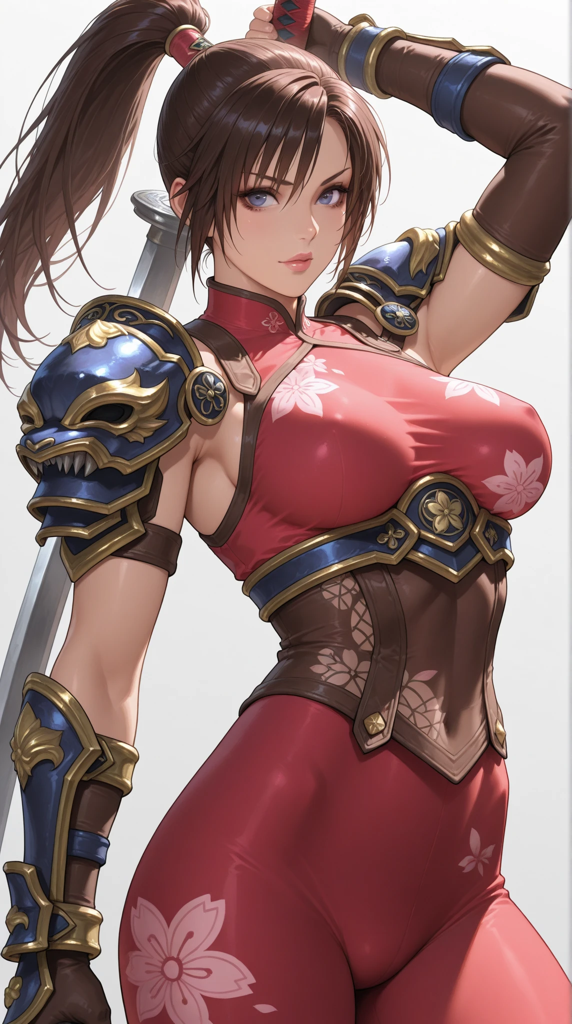 Hot asian warrior queen, ((fit)), strong, (((japanese))), (japanese facial features), (japanese body shape), glossy eyes, ((((beautiful)))), looking straight, sexy, (serious expression), stoic, ((oriental)), ((hyper sexualized)), raunchy, hourglass body, ((sexy)), (((mostly naked))), from the front, holding a spear, ((perfect)), (feminine), walking dramatically, hips swaying, bottomless, gold belly chain, japanese armored corset, japanese armored thigh highs, japanese armored sleeves, camel toe, naked sexy hips, japanese micro breast curtain, japanese high rise micro thong, japanese billowing cape, japanese armored shoulder pads, japanese helmet, voluptuous round juicy , underboob, voluptuous round ass, wide naked hips, hip cleavage, full shapely body, curvy, ornate japanese jewelry, vibrant aura, smooth shiny skin, (sexy lighting), cherry blossom battle background, smooth clean lines, ultra textured, ultra detailed, highest resolution, maximum quality, max detail, vivid colors, max texture, energetic composition, dramatic lighting, crystal clear, d perspective, high contrast, seamlessly blended, photorealistic rendering, chromatic aberration, subpixel precision, bokeh effect depth art, anamorphic perspective, hdr high dynamic range, spectral color graded, photometric lighting, ((hyper realistic))