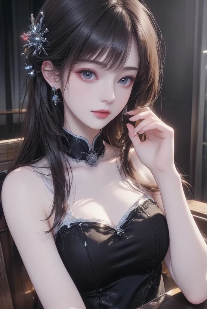 18-year-old schoolgirl，Cute schoolgirl，Beautiful girl，精致漂亮的girl，Exquisite facial features，Portrait of the distance，8k quality，Extreme details，Detailed depiction，Messy hair，(Cute bangs)，Ponytail，Flowing hair，Black hair，Thin face，Perfectly proportioned body，slim body，realism，Ultra-high resolution，Master Opus 1，Real texture，Lighting Realism，Facial features，Supple lips，((Pure lust makeup))，girl，First Love，The beginning of the sinus，shy，blush，Shy，innocent expression，summer，outdoor，((Real scenes on the streets))，Look into the camera，look at the viewer，((turtleneck sleeveless crop top))，((pink)),Wrapped feeling of leather goods， () ,sleeveless