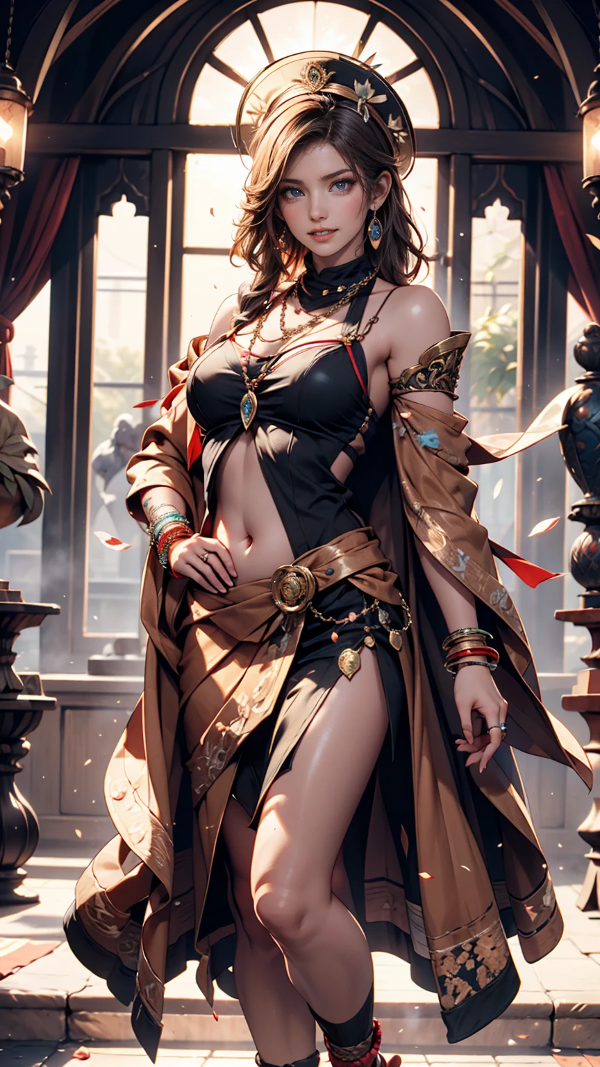 8k,blue eyes, brown hair short bob hair,red and black wizard costume, fantasy concept art portrait, fantasy art, Portrait of a female magician, fantasy art, Alexandra Fomina Art Station, 8Kfantasy art, beautiful magician, 壮大な絶妙なcharacter art,超A high resolution,big red gem amulet,look at the audience,small breasted witch,masterpiece,Photorealistic RAW photos of the highest quality。Backlight, cinematic lighting, film grain, to be born, 50mm lens, Nikon D850,realistic skin,fantasy art,character art,ultra high resolution,sharp gaze,grim expression,fighting pose,dynamic pose,ice magic,