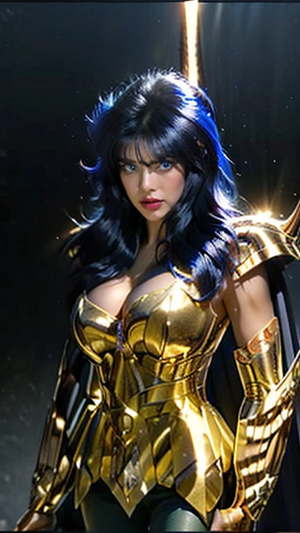 (8k, RAW photo, photorealistic:1.25), (witchblade physique:1.5), (megan-fox:1.5),  (1 super muscular female bodybuilder wearing golden lingerie:1.5), (huge muscular arms:1.5), (large bulging biceps:1.5), (extreme muscular definition:1.5), ultra-detailed photo quality realistic image, solo female, realistic image, high detail, photo quality, best quality, ultra-detailed, masterpiece, finely detail, realistic skin texture, 85 mm art lens, f 1.2, sharp focus,
