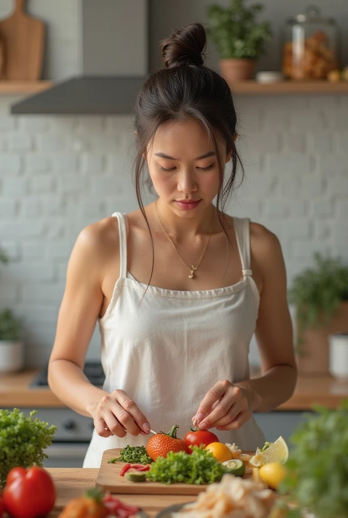 becoming a human being from green vegetables
