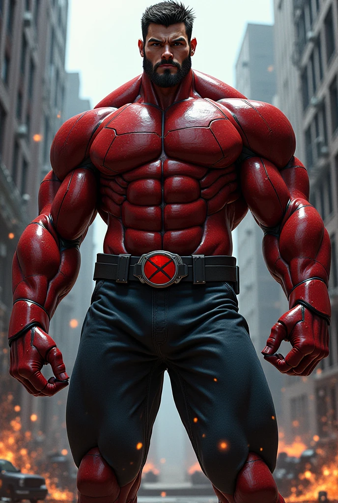 side view of full body of Red Hulk (marvel),iconic pose, look forward,pronounced muscles and jaggedskin,Photorealistic,Surrealism,Hyperrealistic,8k, ultra high res, sharp focus,highly detailed ,high-key image, high key lighting image,A simple transparent background contrasts with the subject, highlighting every detail on the subject