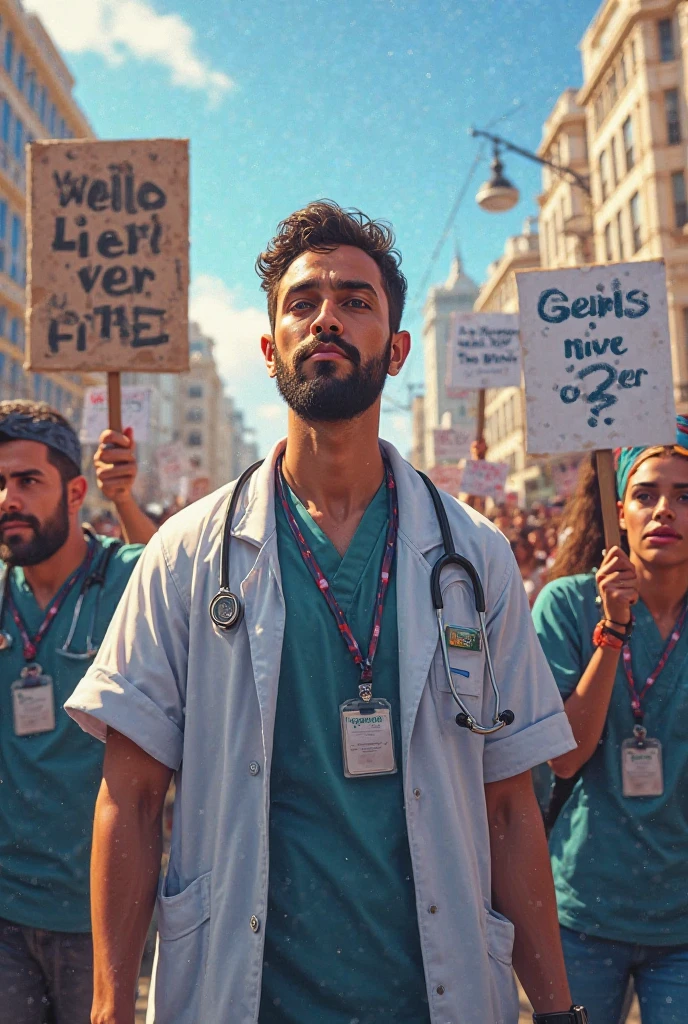 Doctors uniting and protesting in mass numbers for the justice of lady indian doctor who was raped and murdered