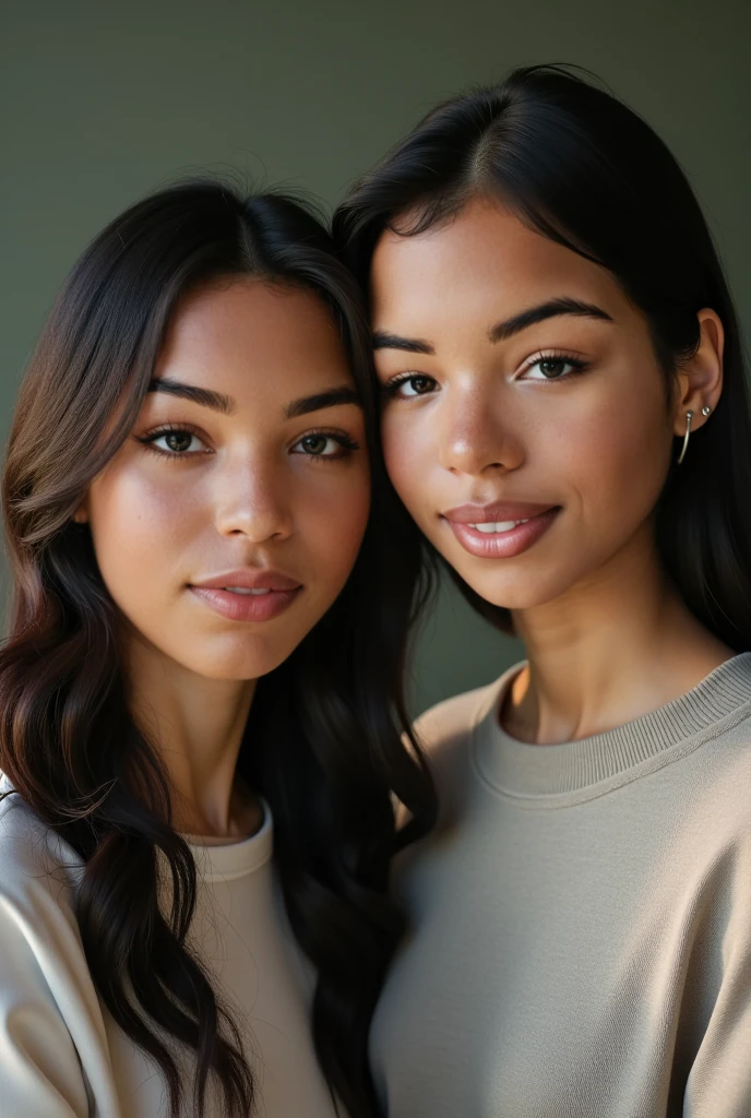 masterpiece, best quality, 1 girl, solo, beautiful African and sensual Asian mixed 19 year old, ebony skin female, looking dreamy, sensual, long, frizzy, curly dark hair, perfect face, long hair