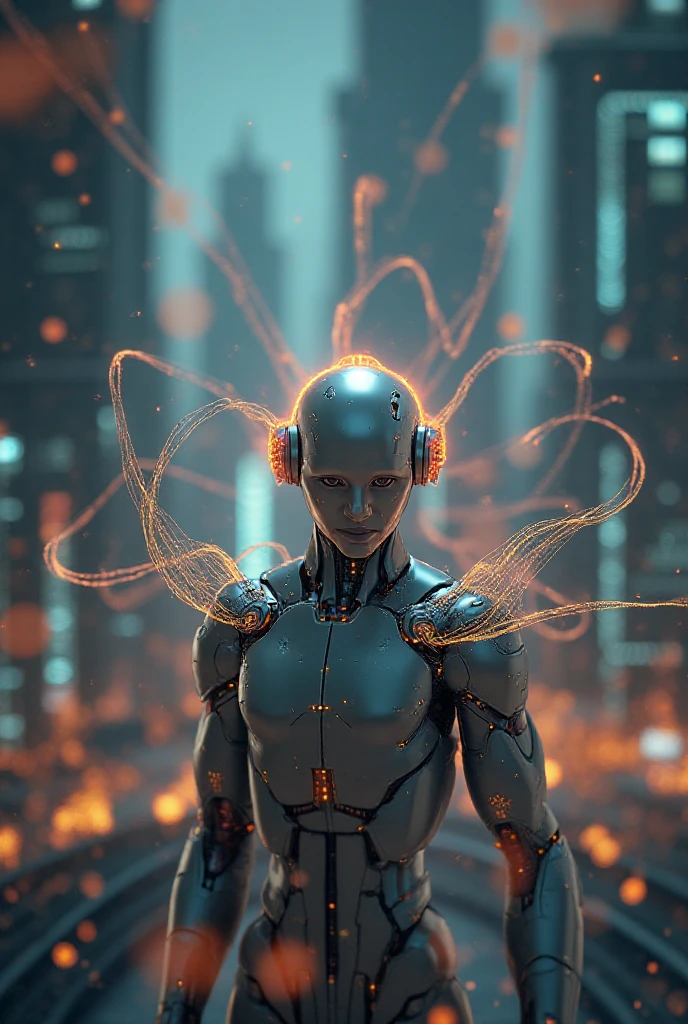 arafed image of a man sitting on a stool with a purple light, thinker pose, thinker, the thinker, abstract human body, fractal human silhouette, thinking pose, inspired by Mike Winkelmann, dramatic thinking pose, intricate transhuman, strong artificial intelligence, by Julian Allen, digital art, digital art, his mind contemplating eternity