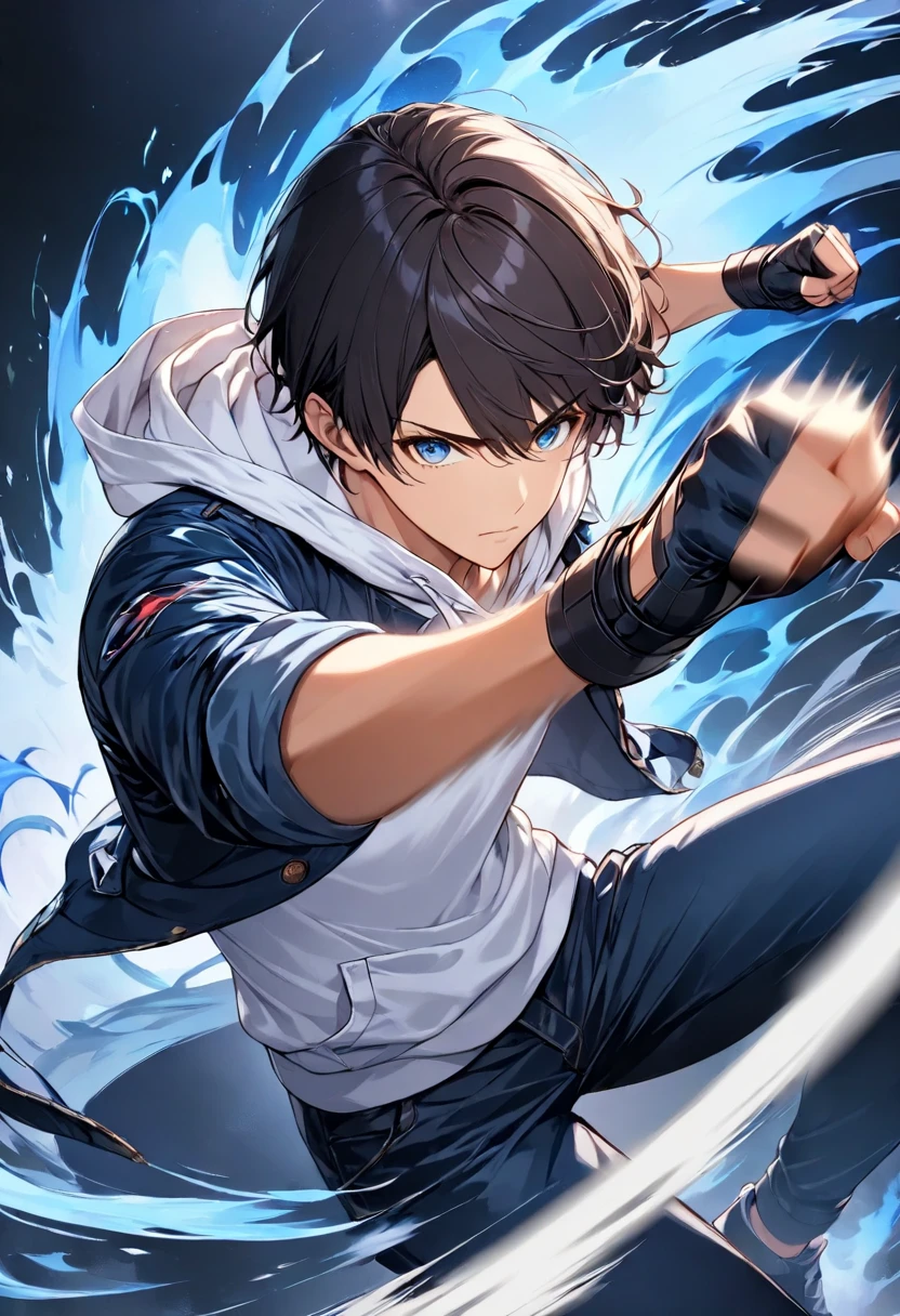 (masterpiece, best quality:1.2), dark-haired young man