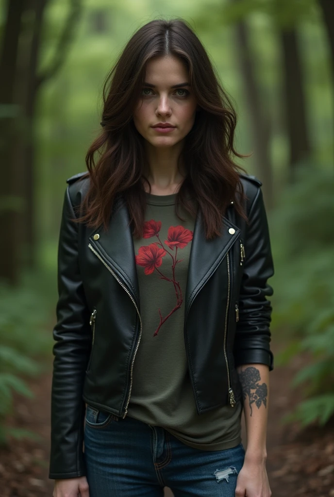 Beautiful eighteen year old girl, Copper hair, dark green eyes, subtle freckles, thin predatory nose, triangular face, correct facial structure, short wide loose tank top, falling from the shoulder, under the T-shirt the sharp nipples of her small, elastic breasts stand out, ripped denim shorts, sneakers, stockings up to the middle of the thigh, skateboard, A black rose in his hand, street, masterpiece, high detail, high quality, complex parts, Small parts, mascara, watercolor, high art, digital technologies
