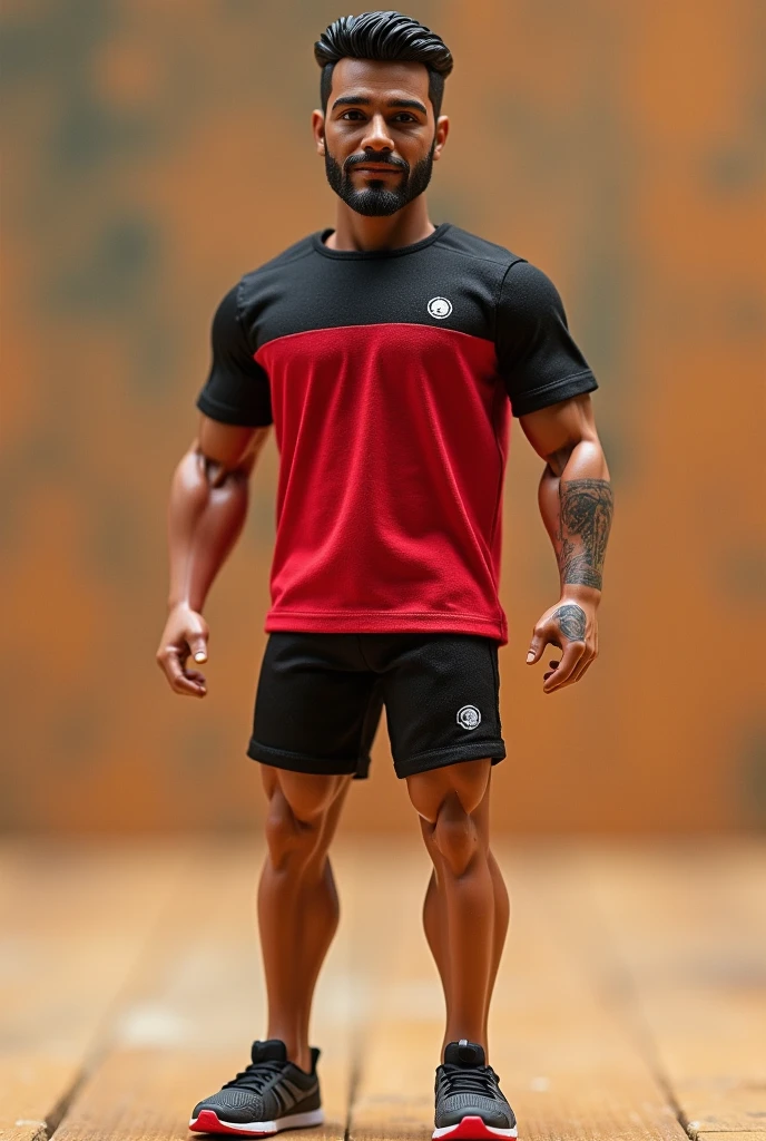 character sheets, African dark-skinned male,short detailed hair, musculature, Barra is stocky, Topless, Clear raised tong, red baseball cap, driver, High quality, Handsome, Gentle body hair, disheveled appearance, rugged, Different facial expressions, full bodyesbian, White socks