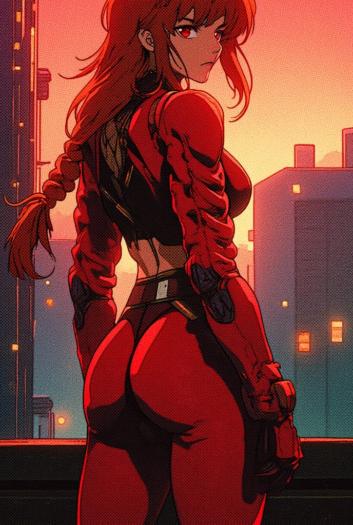 A supervillain in a black leotard, long sleeves and long red gloves, thigh high black boots, bare thighs, (playful pigtails:1.3), vibrant red hair, (bright red hair in puffy pigtails:1.3), (green eyes:1.3), long lashes, strong jaw, freckles, (best quality,4k,8k,highres,masterpiece:1.2),ultra-detailed,(extremely detailed eyes and face:1.2), longeyelashes, highcontrast, dramatic lighting, vibrant colors, comic book style, digital painting, cinematic, heroic pose, flexing muscles, standing feet spread, roof top back ground, (highres:1.3), Heavy Metal aesthetic, battlefield background, high quality, masterpiece, realistic photo, intricately detailed, 8k, HDR lighting, shallow depth of field, wide light, high contrast, backlight, light flares, sharp focus, RAW color photo, looking at the camera, cool colors, erotic pose,