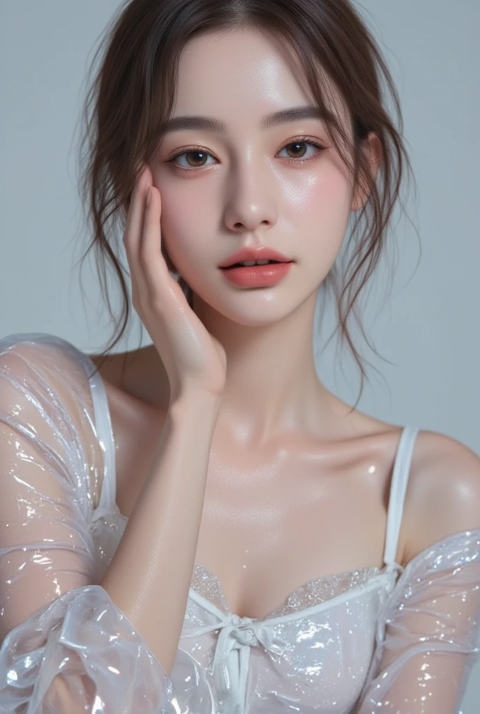 Completely naked、Beauty、snow board、Masterpiece、Human-like skin,Realistic Face、whole body