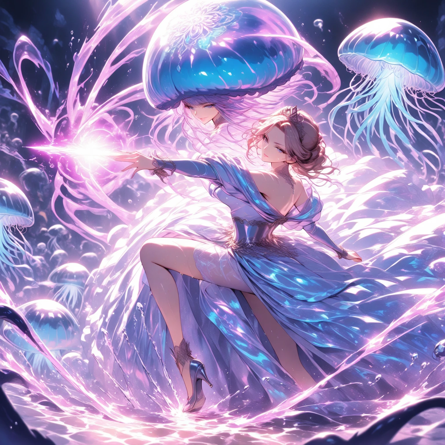 Beautiful Alluring octopus Hybrid Rihanna, Bare Oily Skin, caressed by tentacles, bioluminescent skin and tentacles, Athletic Well Toned Body, Elegant Form, Barely Clothed, Beautiful Face, Fantasy Theme, Nautical Theme, Lovecraftian Theme, Fiverr Dnd Character, Octane Render, Digital Art, Extreme Detail, 4k, Ultra Hd, Polished, Beautiful, Hyperdetailed, Intricate, Elaborate, Meticulous, Photorealistic, Sharp Focus, Wlop, Character Design, Unreal Engine, 3d Rendered, Volumetric Lighting, Reflections, Glossy, Digital Illustration, Sensual Pose, Suggestive Pose, Lewd, Full Body Shot, anatomically correct 💖❤💕💋❣