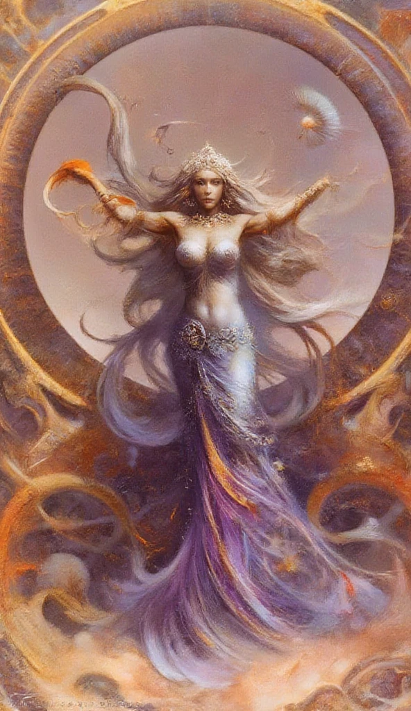 Arav woman in belly dance costume standing in front of golden circle, Yang Jie’s digital art, Winner of the CGosociety competition, Fantasy Art, Beautiful fantasy queen, 8k stunning artwork, complex wlop, Beautiful digital artwork, ((Beautiful fantasy queen)), 4k highly detailed digital art, Winner of the CGosociety competition!!, Rostland 8K