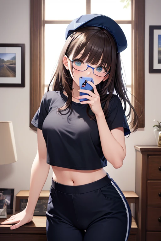 moekazekura, moe kazekura, animal ears, (brown eyes:1.5), brown hair, fake animal ears, glasses, hair bobbles, hair ornament, halo, long hair, rabbit ears, round eyewear, twintails,
BREAK belt, black pantyhose, blue skirt, blue sweater, glasses, long sleeves, midriff, miniskirt, pantyhose, pleated skirt, ribbed sweater, skirt, sleeves past wrists, sweater, turtleneck, turtleneck sweater,
BREAK looking at viewer, full body,
BREAK indoors,
BREAK (masterpiece:1.2), best quality, high resolution, unity 8k wallpaper, (illustration:0.8), (beautiful detailed eyes:1.6), extremely detailed face, perfect lighting, extremely detailed CG, (perfect hands, perfect anatomy),