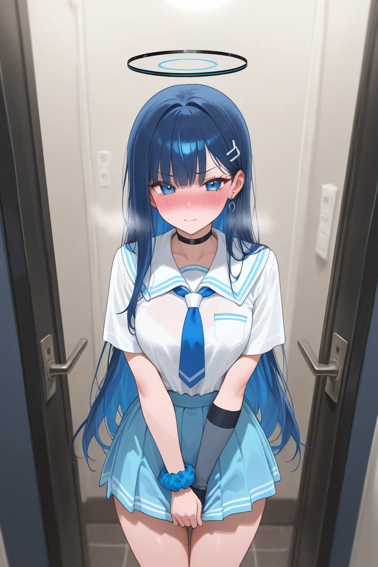 high school girl Undressing time, See-through uniform No underwear、Pussy