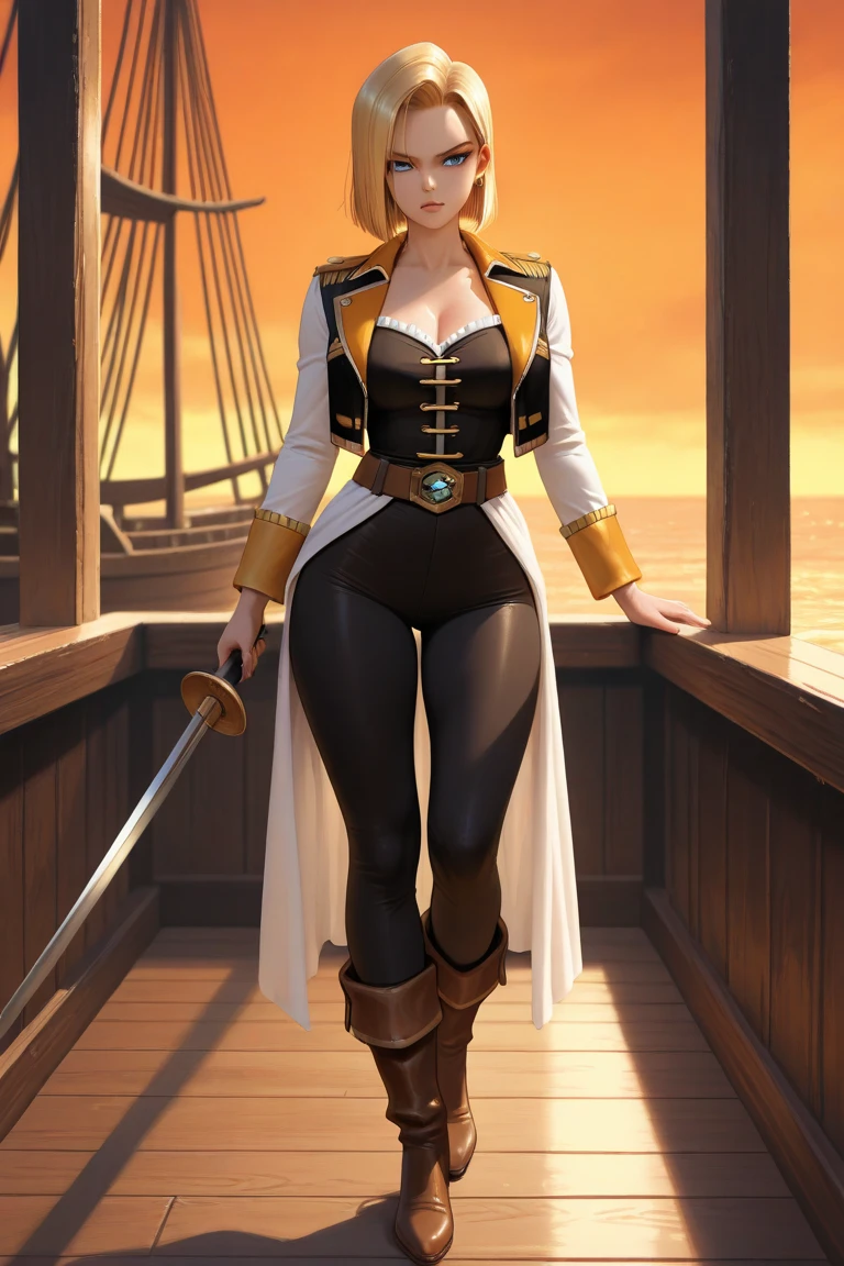 pirate princess peach,velvet gold lingerie,view crotch,outdoor beach,realistic details in the velvet gold lingerie, short yellow hair, freckles on the face and skin,realistic details in the skin,thigh high boots,details of wear and dirt on skin and clothing, realistic particles
