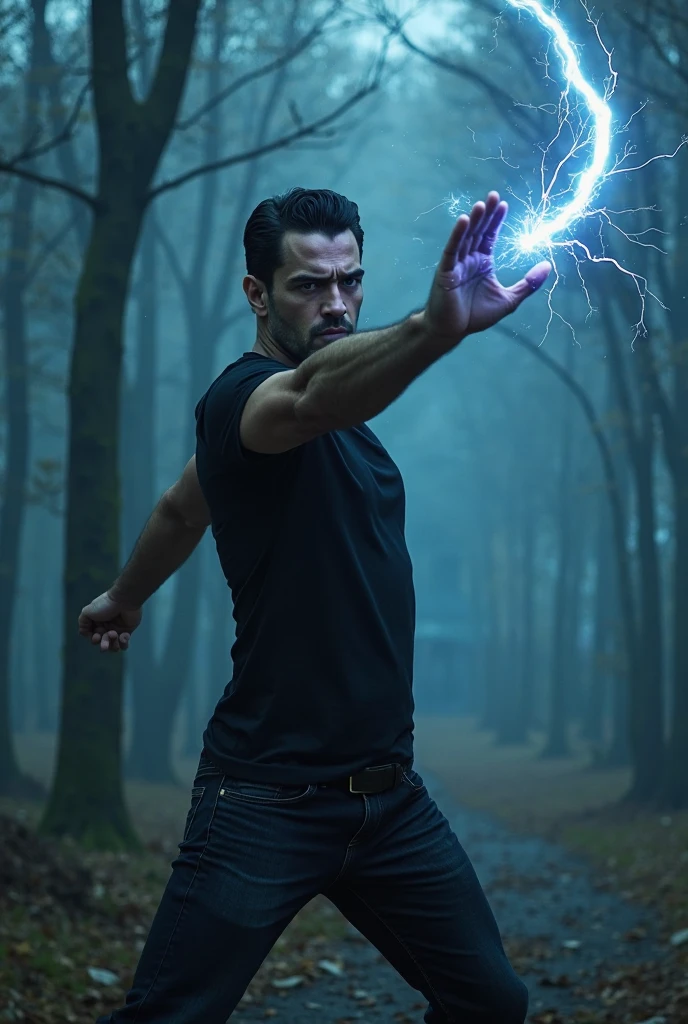 Man using his powers to control objects 