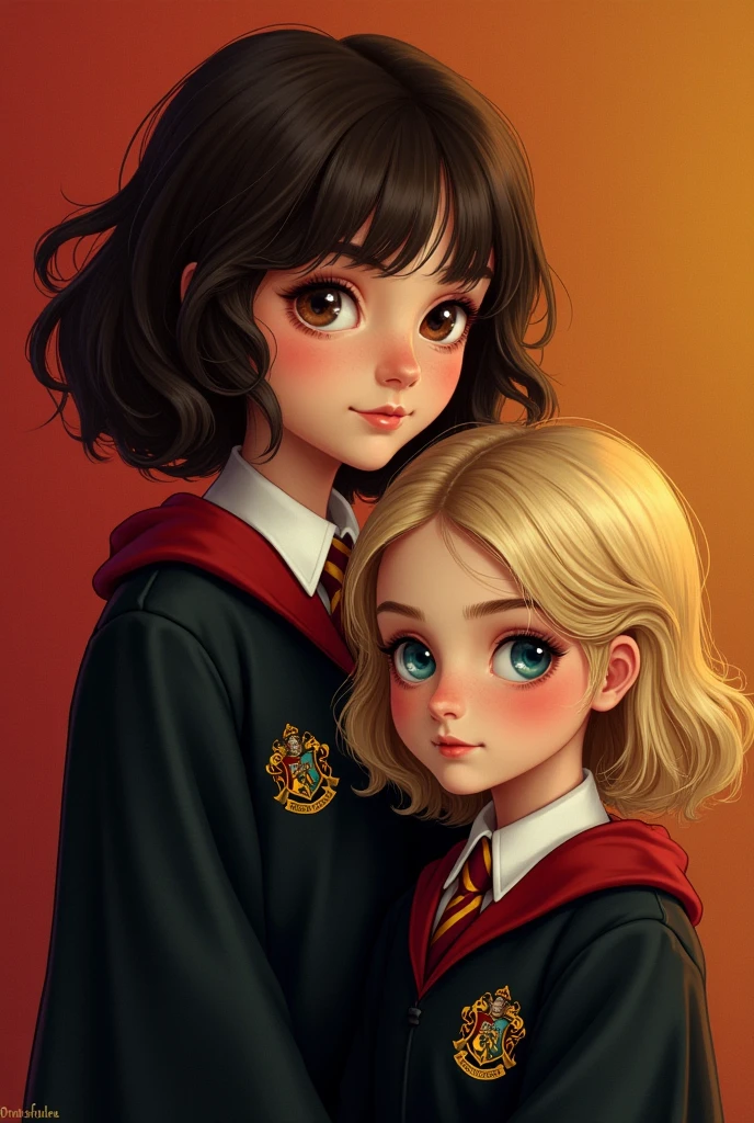 There is a BLONDE girl holding two apples in her hands, eating rotten fruit, holding an apple, with apple, apples, girl wearing uniform, children, photo bank, children, red apples, snow white portrait, wearing school uniform, wearing a school uniform, one holds apple in hand, 3/4 see portrait, children, bank image