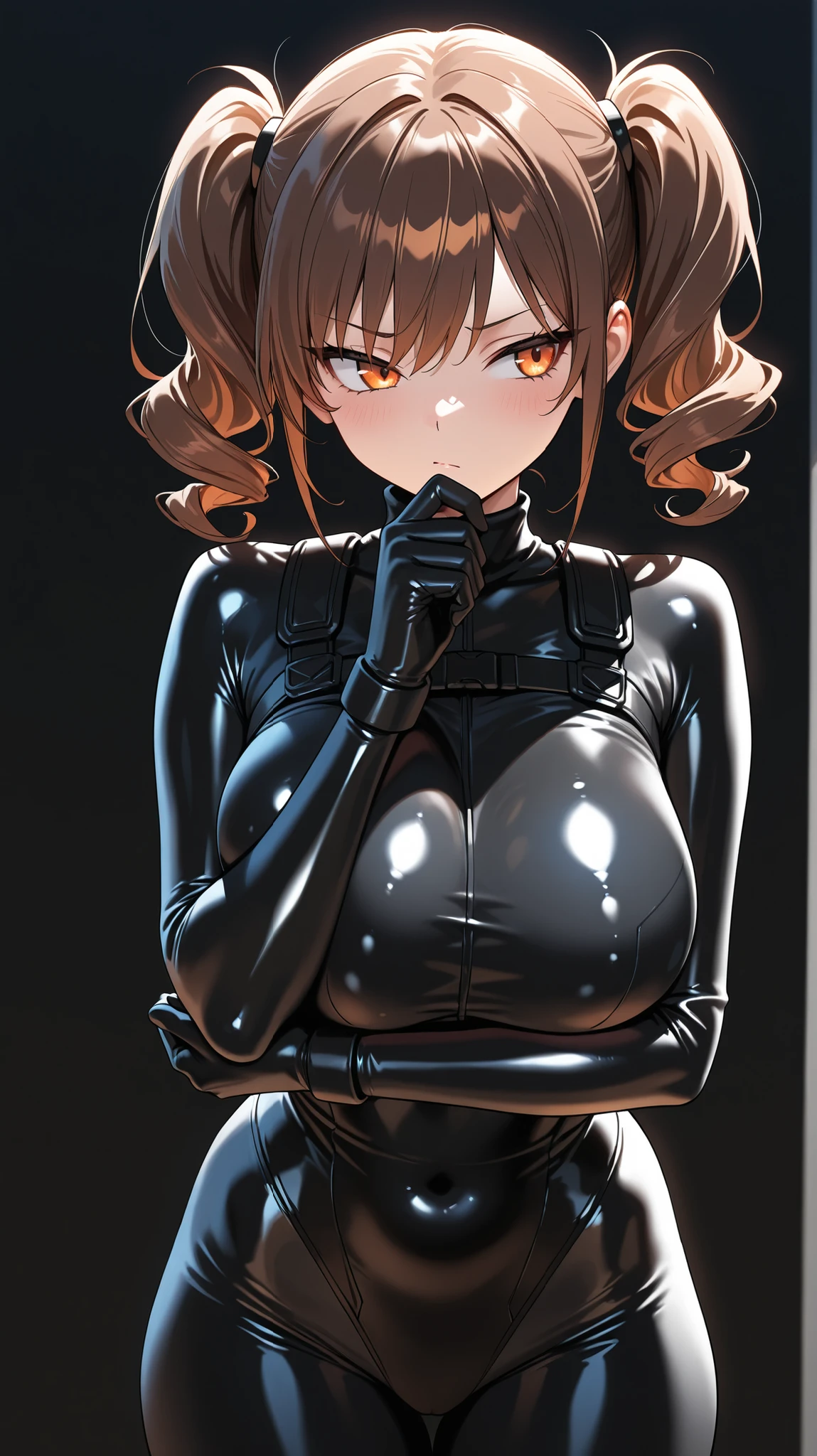 Nobara,black latex outfit ,only stockings,holding panties,cum everywhere. Blushing. Sexy. Teasing. Moaning.poledancing
