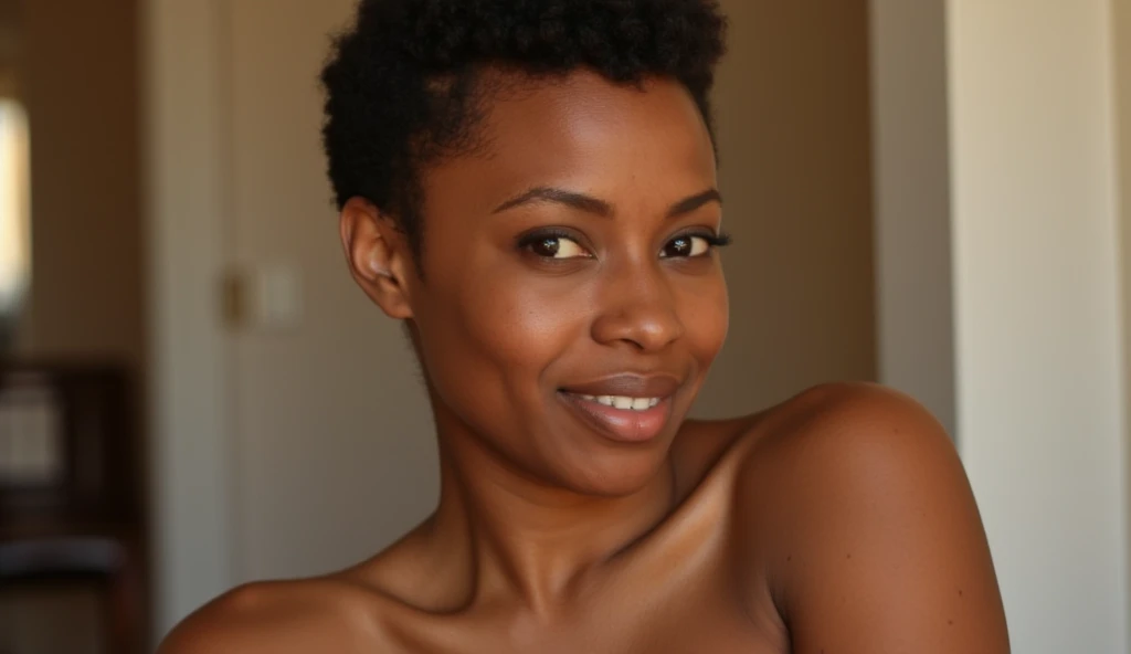 best quality, ultra high res, (photorealistic:1.4), 40 year old African American women. Enormous breast