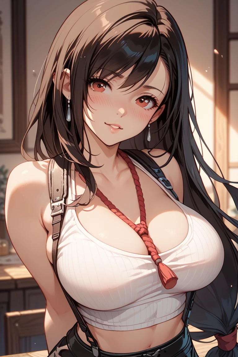 (perfect anatomy),(8k,masterpiece:2.0,megami magazine:1.4,best quality, ultra high resolution, ultra-detailed,beautiful illstration),(natural side lighting, movie lighting),nature,(two arms,two hands,two regs,five fingers),1 woman,20 years old,(long hair:1.8,dark brown hair,gleaming skin,red eyes,drooping eyes,big eyes,drunken eyes,beautiful detailed eyes),muscular,two huge breasts,sagging breasts,abs,
