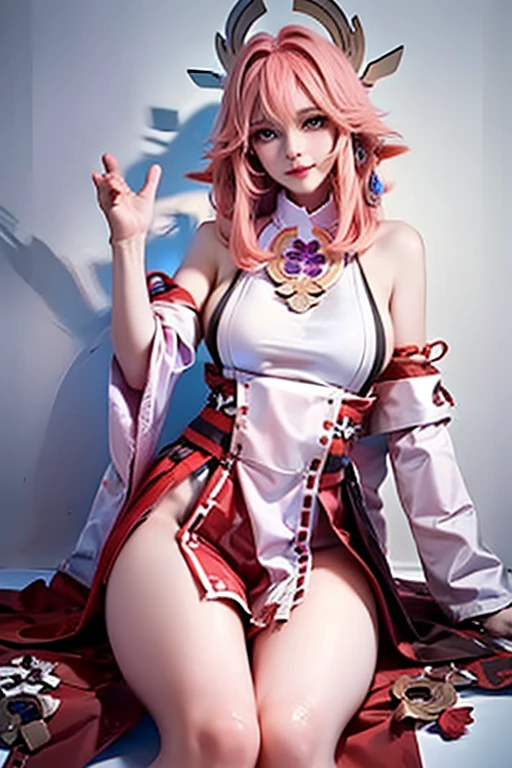 On the bed there is a woman in a white bikini and a red tie posing, Ayaka cosplay, Anime girl cosplay, asuka suit under clothes!, Sakura Kinomoto, Anime cosplay, cosplay, twintails white_mitts, hana yata, cosplay foto, seductive anime girls, yayoi kasuma, reisen udongein inaba, Sakura Haruno