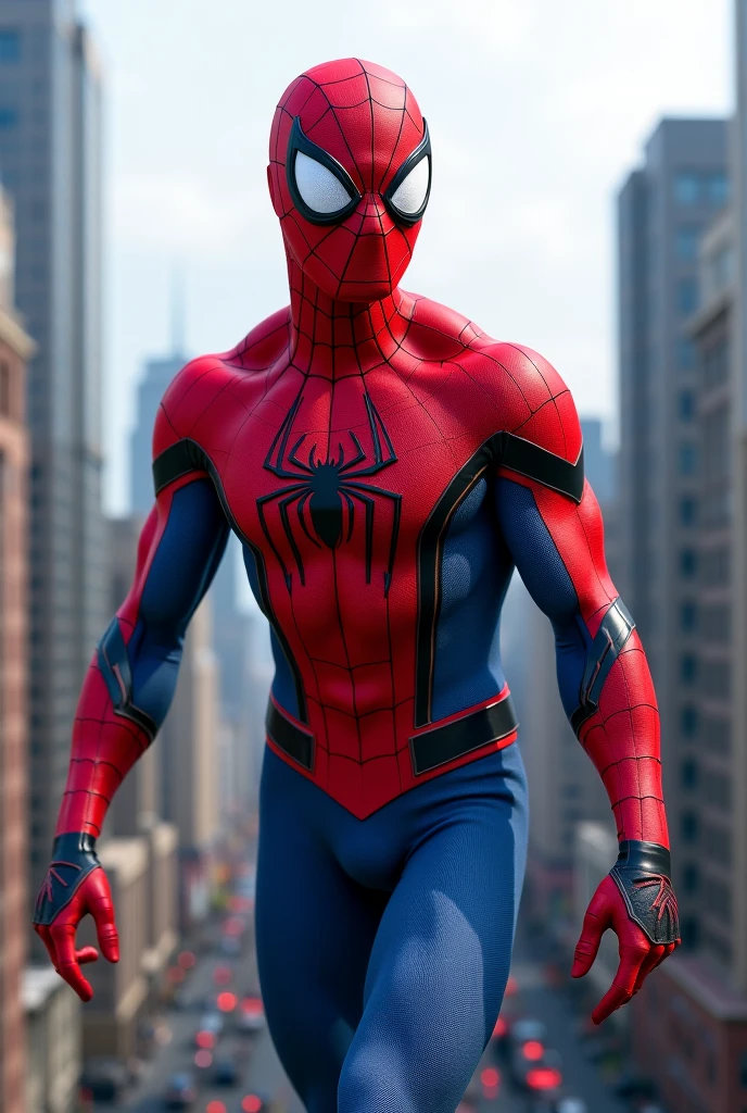 photo of spiderman, no mask, 20's, amazing, detailed face, looking at camera, portrait, 8k words, high quality
