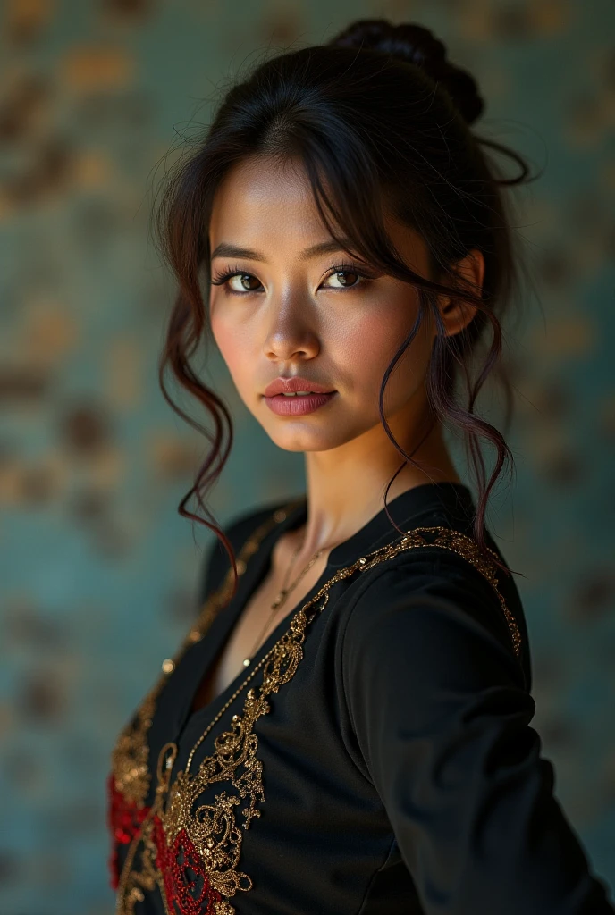 epic realistic, (dark shot:1.4), 80mm, Create a portrait of a woman with long, dark hair. She has a mysterious expression, gazing at the viewer with a slight tilt of her head. She is simply dressed, with an arm wrapped around a tree branch that also resembles a brain cell. The background features a forest of blue, impressionistic leaves, with an eerie white light shining through and a gradient shadow on the top part of the woman's face. Use a backlighting effect to add depth to the image. impressionistic painting style, john singer sarget, anders zorn, blue pallette, wider show with more background and forest, (natural skin texture, hyperrealism, soft light, sharp:1.2), soft light, sharp, exposure blend, medium shot, bokeh, (hdr:1.4), high contrast, (cinematic, teal and orange:0.85), (muted colors, dim colors, soothing tones:1.3), low saturation, (hyperdetailed:1.2), (????:0.4), (intricate details:1.12), hdr, (intricate details, hyperdetailed:1.15), faded, (neutral colors:1.2), art, (hdr:1.5), (muted colors:1.1), (pastel:0.2), hyperdetailed, (artstation:1.4), warm lights, dramatic light, (intricate details:1.2), vignette, complex background, rutkowski,