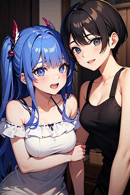 Anime girl sitting on windowsill holding camera and a woman sitting on windowsill, A scene from the《azur lane》videogame, azur lane style, Kantai collection style, Splash art anime , WLOP and Sakimichan, anime moe art style, trending on cgstation, Best Rated on pixiv, 《azur lane》role, Loli