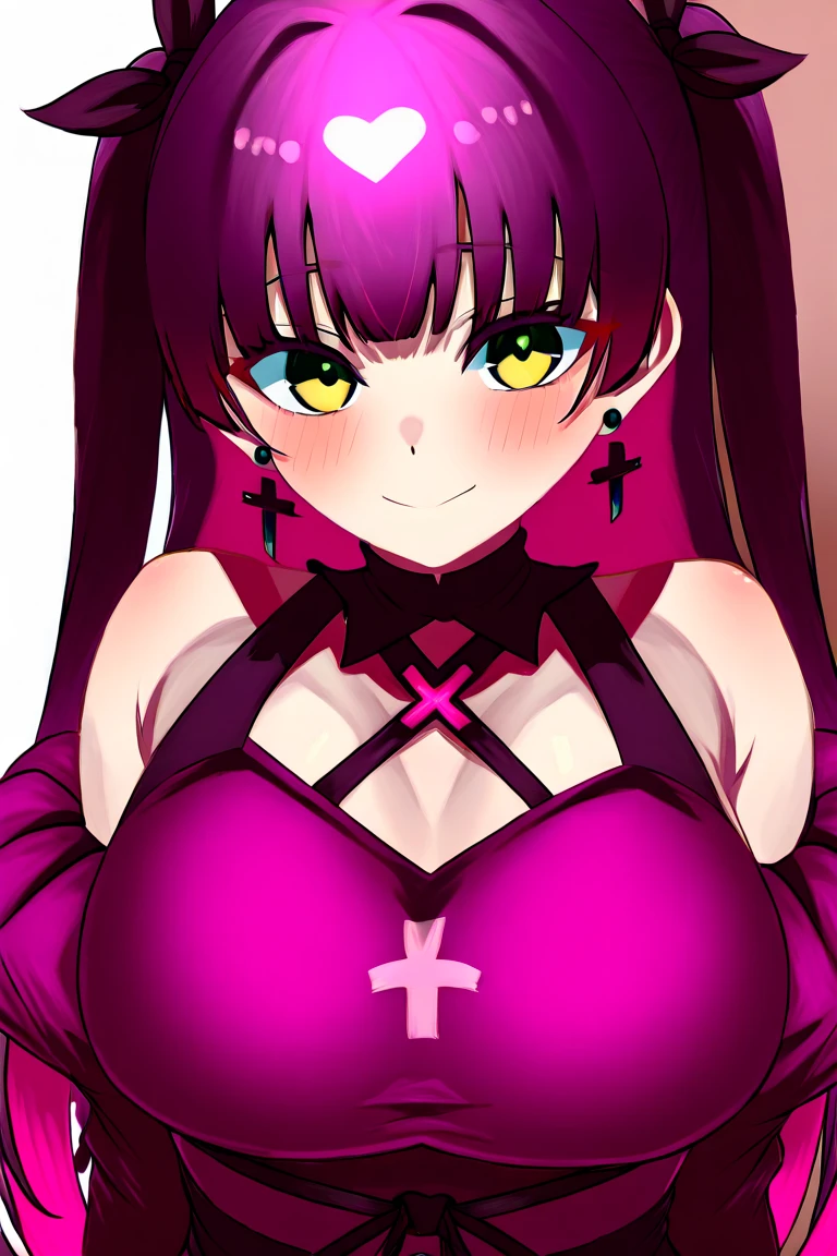 Yuno gasai posing, large breasts, nipples, vagina, naked, red eyes, smile, happy, room, wearing black choker, sexy, more_details:-1, more_details:0, more_details:0.5, more_details:1, more_details:1.5, gasai yuno,YAMEROYANDERE CONSTRICTED PUPILS YANDERE EMPTY EYES SHADED FACE EVIL EYES GLOWING EYES EVIL SMILE DARK