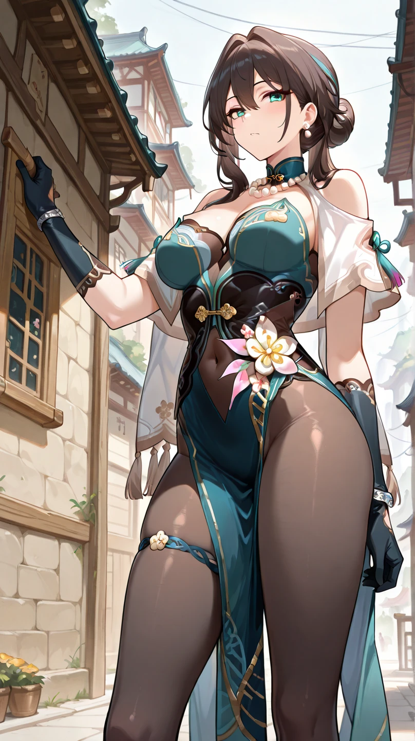 An image of an ancient woman wearing Hanfu,Beutiful women,Attractive woman,sexy women,Slim waist,Wide ass,Han dynasty style,Plump sexy body,Show one's butt,hindquarters,Butt to the audience,spanking,Slap your ass,Break your ass,very vey very detailed face,The is very detailed,best qualtiy,high detal,The is very detailed,high qulity,hyper HD