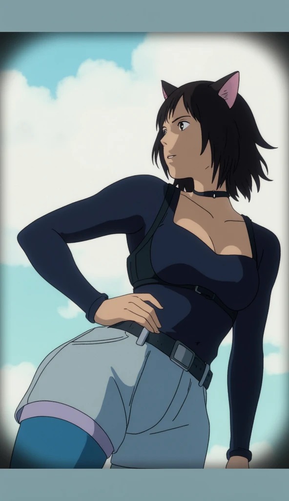 avatarkorra, korra, long hair, black hair, ponytail, dark skin, dark-skinned female, topknot, BREAK , BREAK looking at viewer, BREAK outdoors, BREAK (masterpiece:1.2), best quality, high resolution, unity 8k wallpaper, (illustration:0.8), (beautiful detailed eyes:1.6), extremely detailed face,  , (perfect hands, perfect anatomy), in full growth,the city in the background,(micro skirt,bottom view:1.4),(micro bikini, medium tits,thongs,stockings,cum:1.2),heels, muscular,egs spread