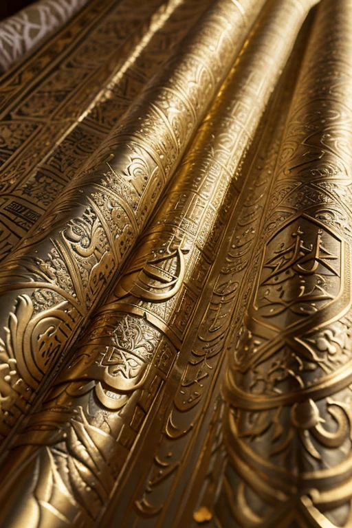 Dark background with golden details