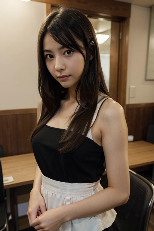 (top-quality, 16K, ​masterpiece:1.3), (ultra detailed), (masterpiece), (best quality), Highest quality, Realistic, Surreal, Highest quality, Extremely detailed CG, Very delicate, 16K wallpaper, High resolution, BREAK ((Silky hair)), ((medium Hair:1.5)), ((high ponytail:1.5)), (hime style:1.2), (hime cut:1.2), ((asymmetrical bangs)), (a woman in a management position at a prestigious company), ((solo)), ((8 heads tall)), ((38歳)), BREAK ((upper body:1.4)), ((look into the viewer's eyes:1.5)), ((looking at viewer:1.5)), ((Front view:1.5)), ((from front:1.5)), BREAK ((mole, beauty mark:1.3)), short arms, ((small eyes)), fleeting atmosphere, ((thin eyebrows:1.4)), ((thin lips:1.5)), (embarrassed, blush), ((orgasm:1.4)), ((???????:1.5)), (slut:1.2), (fucked silly:1.2), BREAK (very beautiful woman), ((UNTITLED business suit:1.5)), ((Very simple necklace)), ((earrings)), ((With a large window Japanese office)), ((Working at desk:1.4)), Japanese, slender body, very detailed, detailed fingers, detailed hands, detailed eyes, detailed legs, accurate and perfect human ???????, real human skin,