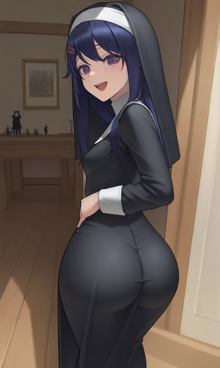 kanaotsuyuri, kanao tsuyuri, black hair, butterfly, butterfly hair ornament, (purple eyes:1.1), side ponytail, ponytail,
BREAK black skirt, cape, demon slayer uniform, long sleeves, pleated skirt, skirt, white cape,
BREAK looking at viewer,
BREAK indoors, classroom,school,lights,
BREAK (masterpiece:1.2), best quality, high resolution, unity 8k wallpaper, (illustration:0.8), (beautiful detailed eyes:1.6), extremely detailed face, perfect lighting, extremely detailed CG, (perfect hands, perfect anatomy),fishnet pantyhoes, full body shot, from below, showing panties,lace panties,