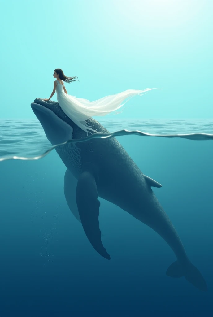 blue sky, white cloud, a big whale fly in the sky, a girl sitting on the whale, masterpiece, illustration, extremely delicate and beautiful, very detailed, CG, amazing, fine detail, masterpiece, best quality, official art,QMSJ,candy-coated,1girl