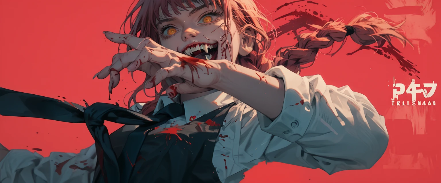 A long short vampire living in the 1700s with blood in its mouth,hyper realistic ,3k,8d