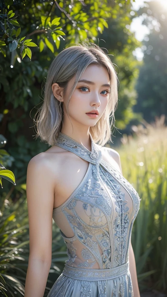 best quality, masterpiece, ultra resolution, (fidelity:1.4), Photos, It's raining, clothes drenched, 1 girl, [(sad)], long white hair, fringed hair ornaments, peony flower hair ornaments, real rain, wet hair, white hanfu, half-off shirt, bare shoulders, bandage bandeau, dim, dark, despair, pity, pity, poor, movie, tears, teardrops, (torn clothes: 1.5), (Wet Clothes: 1.4), Exposed Thighs, Seduction, Sexy, Heavy Rain, Surrealistic Female Portraits by David Hockney and Alphonse Mucha, Fantasy Art, Photo Realism, Dynamic Lighting, Art Station, Poster, Volumetric Lighting, Very Detailed Faces, 4K Wallpaper, Award-Standing, Dynamic Perspective, Ancient Chinese Streets, Early Morning, Rain, Lanterns,