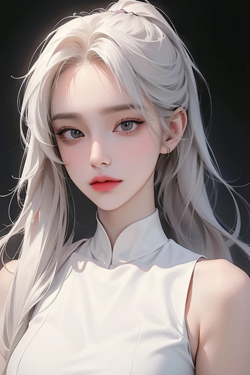 (ultra high quality CG),(a very beautiful woman),(very plump and large udder,Very plump and large cleavage,,),(Clear eyes),((Hair color is silver)),(Santa Claus Costume),In the snow