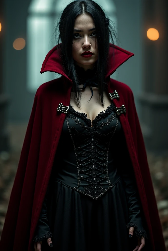 motivation, dark,evil, anime, female,red, darker, dark background, undead character, medieval style, fighting dark pit, dead monsters